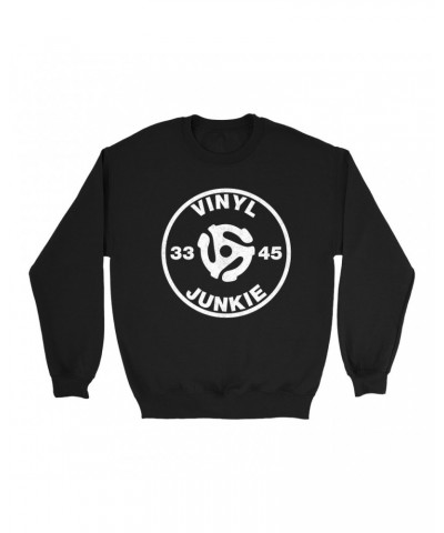 Music Life Sweatshirt | Vinyl Junkie Sweatshirt $4.19 Sweatshirts