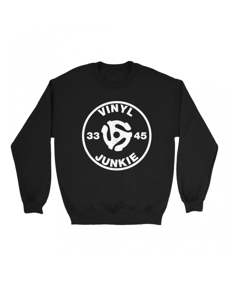 Music Life Sweatshirt | Vinyl Junkie Sweatshirt $4.19 Sweatshirts