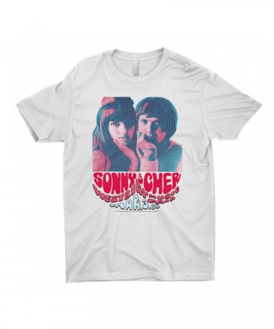 Sonny & Cher T-Shirt | Westbury Music Fair Red Psychedelic Flyer Shirt $10.79 Shirts