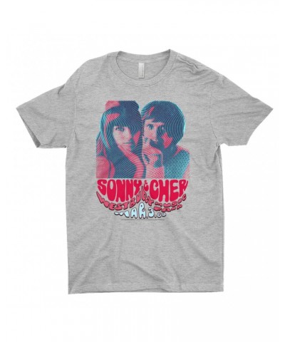 Sonny & Cher T-Shirt | Westbury Music Fair Red Psychedelic Flyer Shirt $10.79 Shirts