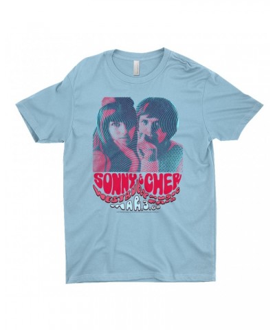 Sonny & Cher T-Shirt | Westbury Music Fair Red Psychedelic Flyer Shirt $10.79 Shirts