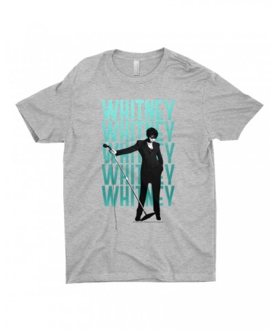 Whitney Houston T-Shirt | Voice Music Truth Ombre Turquoise Image Shirt $17.16 Shirts