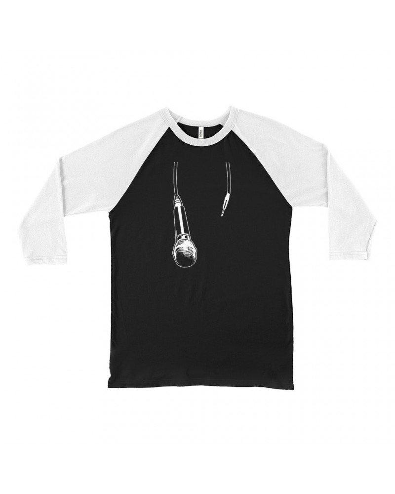 Music Life 3/4 Sleeve Baseball Tee | Let The Mic Hang Shirt $8.27 Shirts