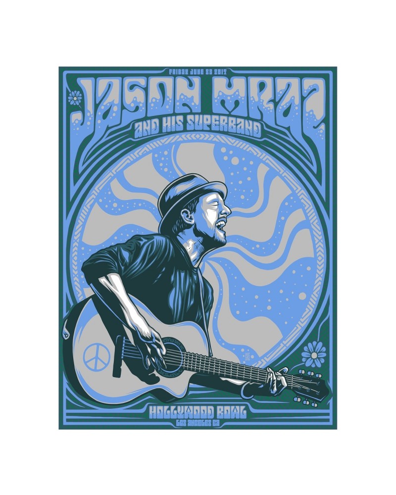 Jason Mraz Hollywood Bowl Poster $8.87 Decor