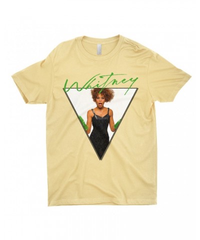 Whitney Houston T-Shirt | 1987 Green Glove Photo Triangle Design Shirt $6.19 Shirts