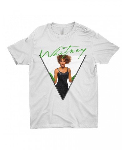 Whitney Houston T-Shirt | 1987 Green Glove Photo Triangle Design Shirt $6.19 Shirts