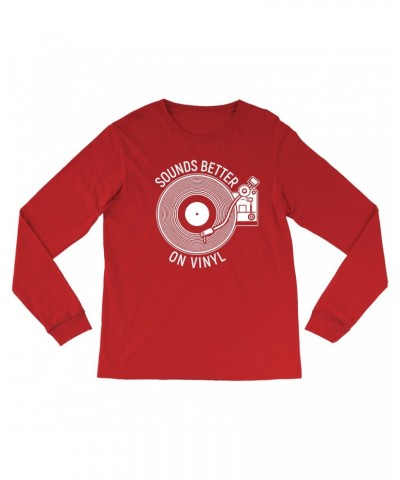 Music Life Long Sleeve Shirt | Vinyl Sounds Better Shirt $7.43 Shirts