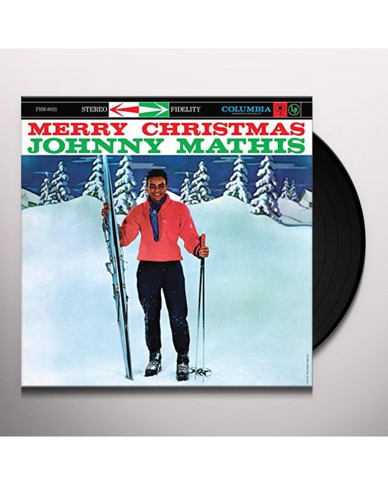 Johnny Mathis Merry Christmas Vinyl Record $9.22 Vinyl