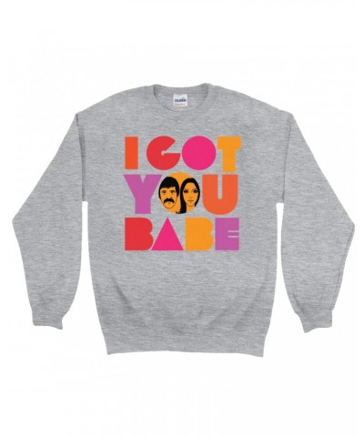 Sonny & Cher Sweatshirt | I Got You Babe Bright Logo Image Sweatshirt $9.75 Sweatshirts