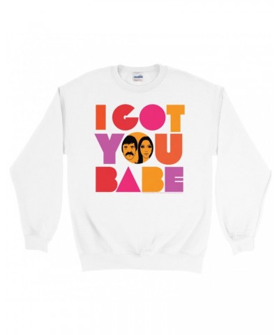 Sonny & Cher Sweatshirt | I Got You Babe Bright Logo Image Sweatshirt $9.75 Sweatshirts