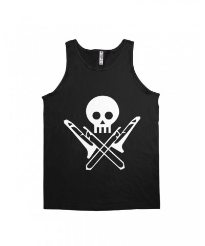 Music Life Unisex Tank Top | Skull And Trombones Shirt $20.15 Shirts