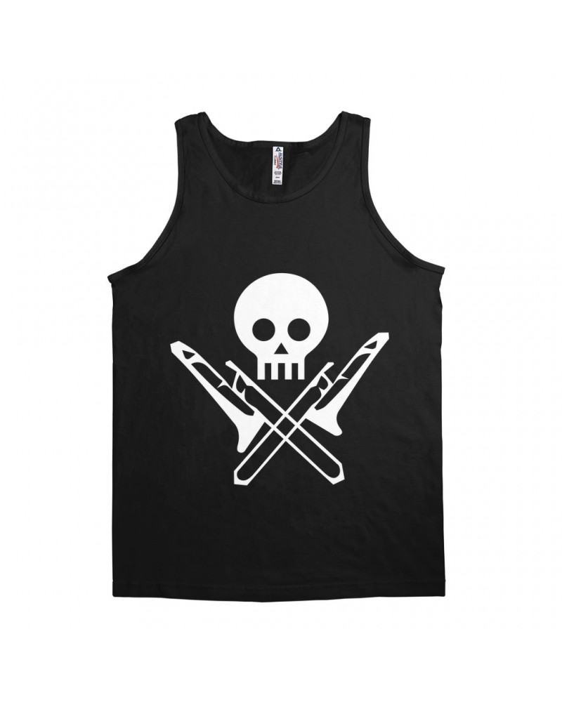 Music Life Unisex Tank Top | Skull And Trombones Shirt $20.15 Shirts