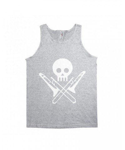 Music Life Unisex Tank Top | Skull And Trombones Shirt $20.15 Shirts