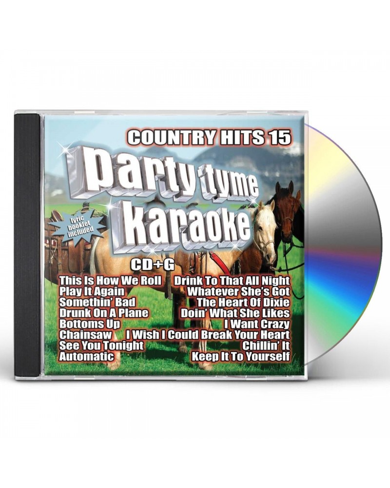 Party Tyme Karaoke Country Hits 15 (16-song CD+G) CD $22.00 CD