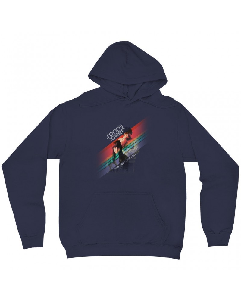 Sonny & Cher Hoodie | The Beat Goes On Primary Color Stripes Hoodie $8.87 Sweatshirts