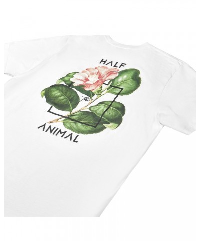 Half the Animal Flower Square T-shirt (White) $15.03 Shirts