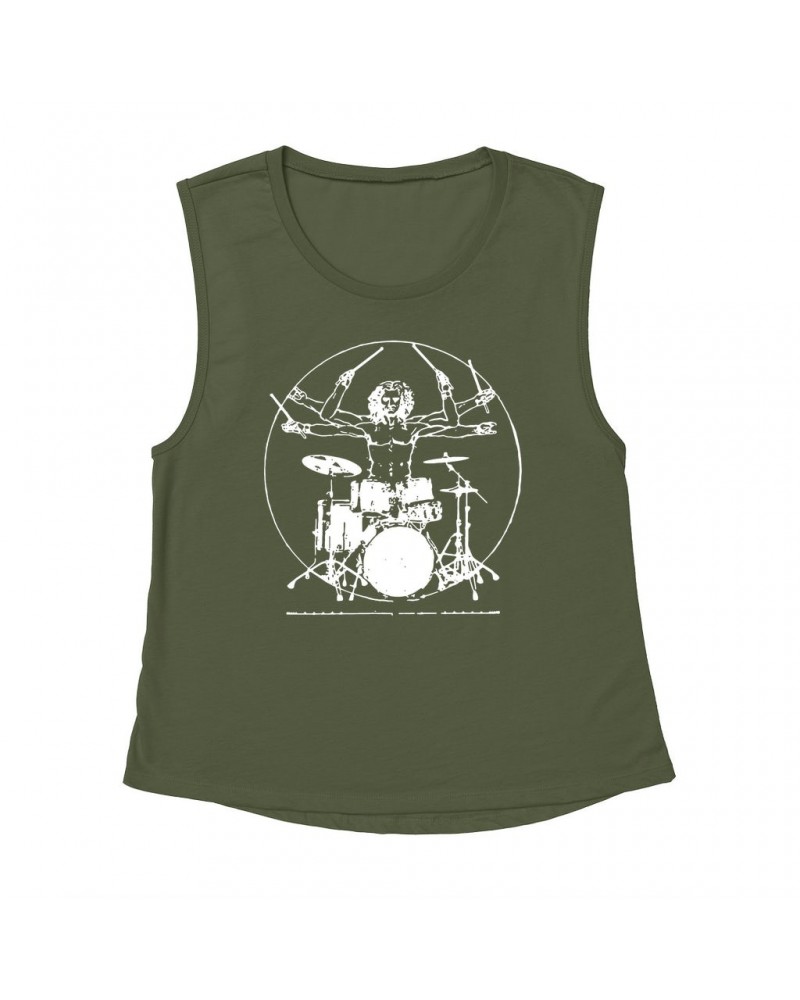 Music Life Muscle Tank | Vitruvian Drummer Tank Top $10.19 Shirts