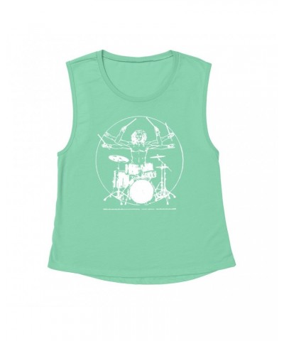 Music Life Muscle Tank | Vitruvian Drummer Tank Top $10.19 Shirts