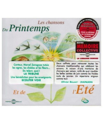 Marcel Zaragoza PRINTEMPS CHANSONS POUR ENFANTS CD $4.50 CD