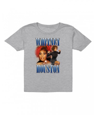 Whitney Houston Kids T-Shirt | Blue Collage Duo Kids T-Shirt $9.35 Kids