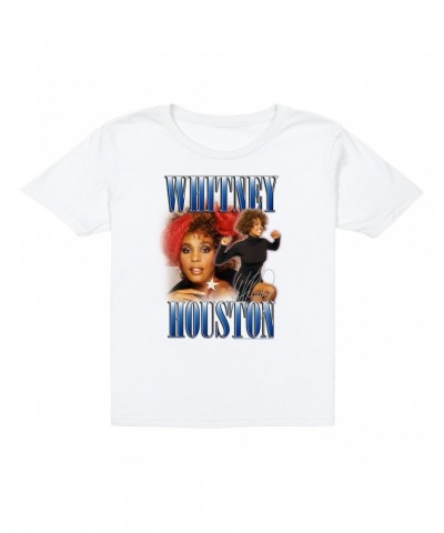 Whitney Houston Kids T-Shirt | Blue Collage Duo Kids T-Shirt $9.35 Kids