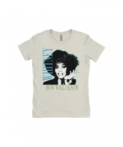 Whitney Houston Ladies' Boyfriend T-Shirt | How Will I Know Negative Design Shirt $11.27 Shirts