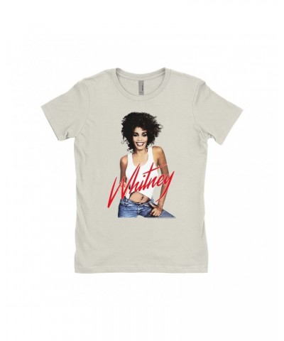 Whitney Houston Ladies' Boyfriend T-Shirt | Just Whitney Shirt $15.57 Shirts