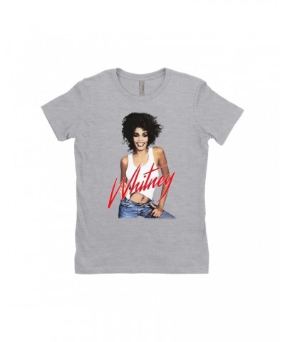 Whitney Houston Ladies' Boyfriend T-Shirt | Just Whitney Shirt $15.57 Shirts