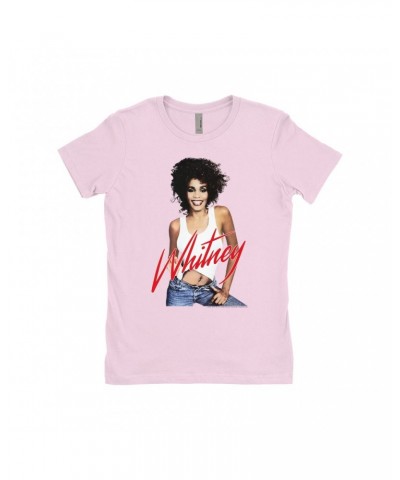 Whitney Houston Ladies' Boyfriend T-Shirt | Just Whitney Shirt $15.57 Shirts