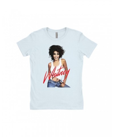 Whitney Houston Ladies' Boyfriend T-Shirt | Just Whitney Shirt $15.57 Shirts