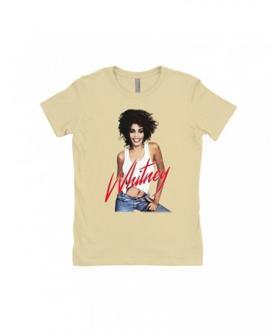 Whitney Houston Ladies' Boyfriend T-Shirt | Just Whitney Shirt $15.57 Shirts