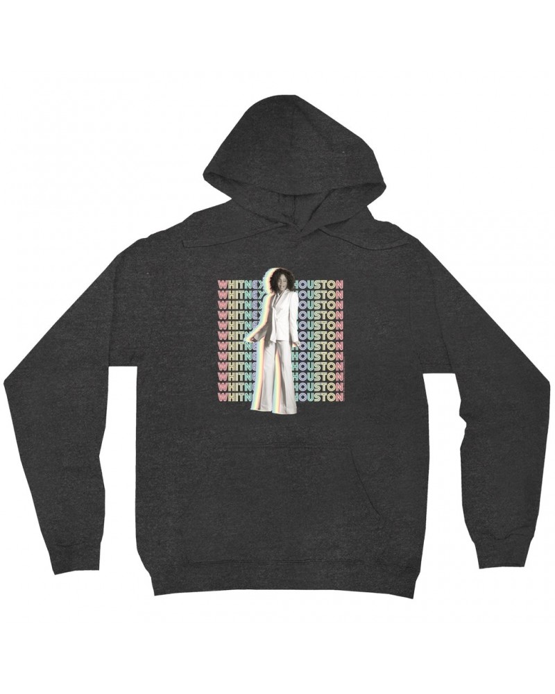 Whitney Houston Hoodie | Nothing But Love Pastel Rainbow Album Photo Image Hoodie $15.99 Sweatshirts