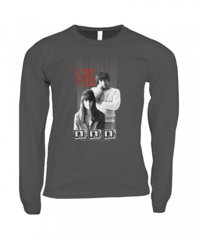 Sonny & Cher Long Sleeve Shirt | Mod TV Black And White Image Shirt $7.04 Shirts