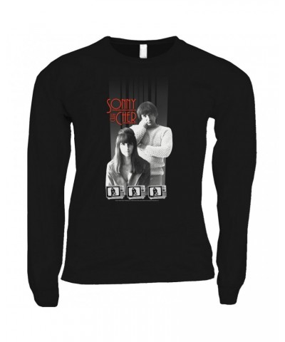 Sonny & Cher Long Sleeve Shirt | Mod TV Black And White Image Shirt $7.04 Shirts