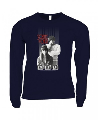 Sonny & Cher Long Sleeve Shirt | Mod TV Black And White Image Shirt $7.04 Shirts