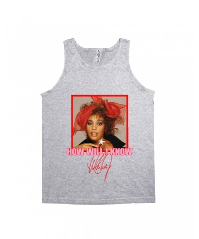 Whitney Houston Unisex Tank Top | How Will I Know Red Bow Photo Design Shirt $3.40 Shirts