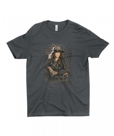 Whitney Houston T-Shirt | Whitney Leopard Hat Photo Design Distressed Shirt $9.45 Shirts