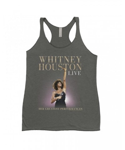 Whitney Houston Ladies' Tank Top | Greatest Performances Live Album Cover Shirt $14.34 Shirts