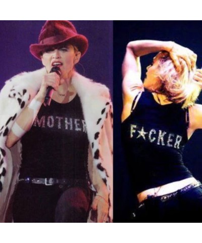 Madonna Mother F*cker Rhinestone Tank Top $19.18 Shirts