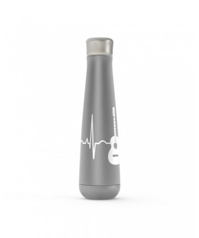 Music Life Water Bottle | Acoustic Guitar Heartbeat Water Bottle $2.70 Drinkware